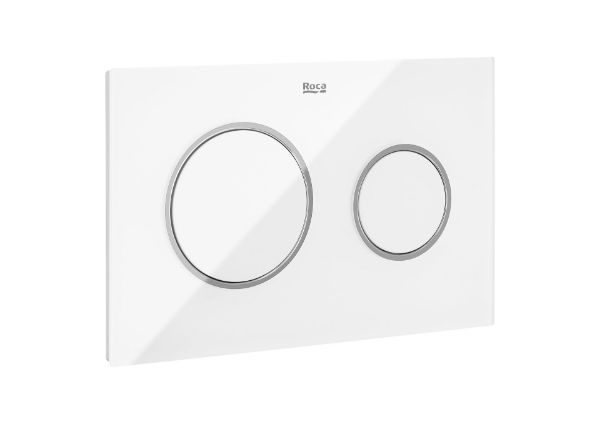 PLACA DE ACCIONAMIENTO PL10 DUAL BLANCA CON AVABADO CRISTAL A890189309