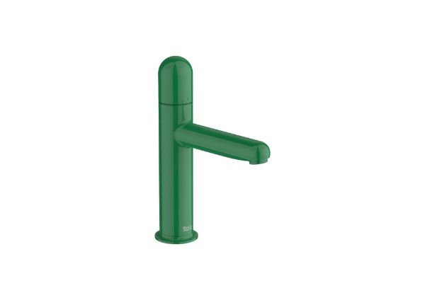 A5A3Y3FP20 GRIFO MONOMANDO LAVABO NU CUERPO LISO VERDE MENTA CON MANETA DOME