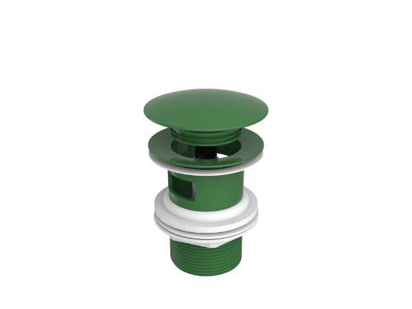 A5054015P2 VALVULA DESAGUE LAVABO-BIDE UNIVERSAL CLICK CLACK TAPON VERDE MENTA   65 MM