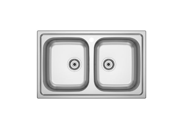 FREGADERO GLASGOW 80 2 CUBETAS ACERO INOX A872801C01