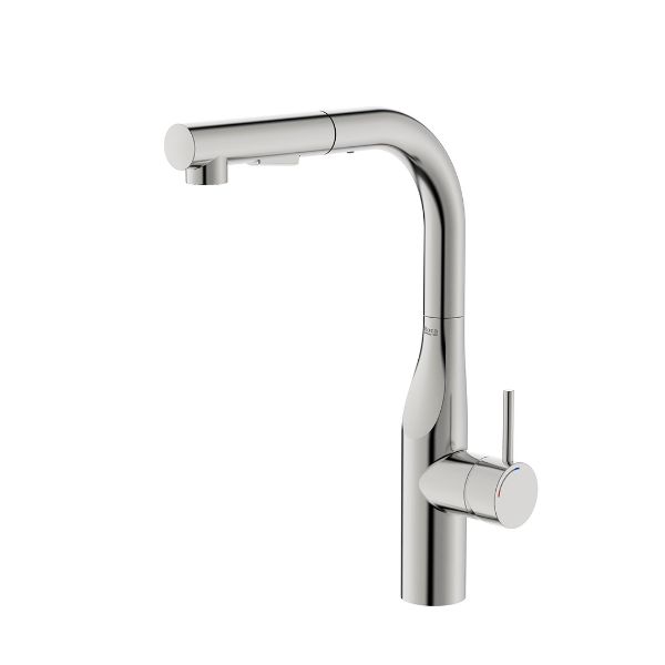 GRIFO MONO FREGADERO GLERA EXTRAIBLE CAÑO RECTO ACERO INOX A5A854DSM0