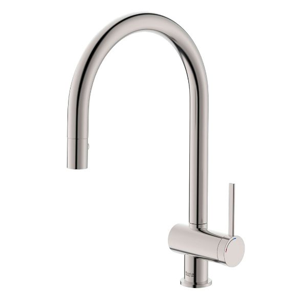 GRIFO MONO FREGADERO ONA EXTRAIBLE CAÑO CURVO ACERO INOX A5A811FSM0